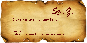 Szemenyei Zamfira névjegykártya